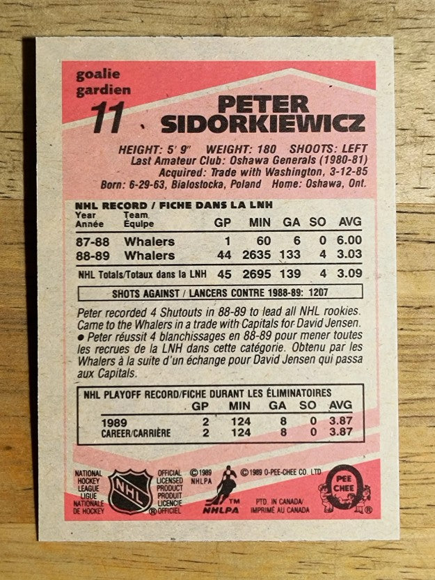 1989-90 O-Pee-Chee #11 Peter Sidorkiewicz RC