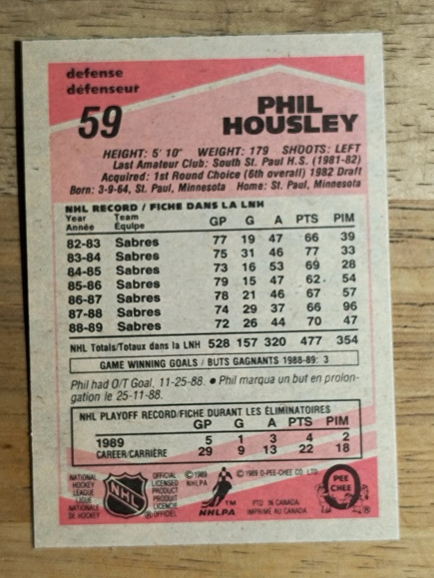 1989-90 O-Pee-Chee #59 Phil Housley