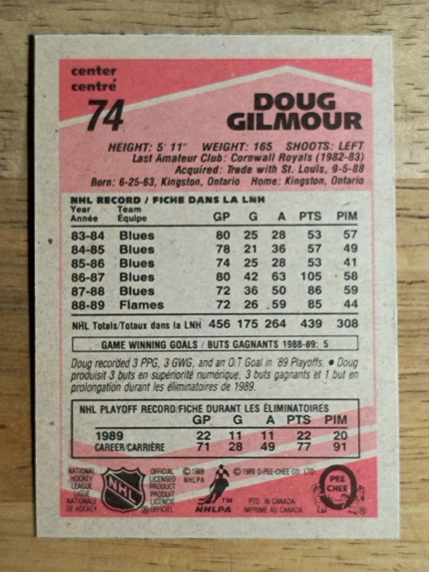 1989-90 O-Pee-Chee #74 Doug Gilmour