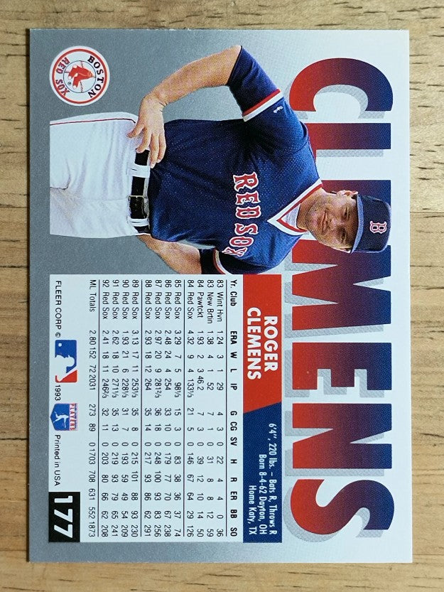 1993 Fleer #177 Roger Clemens