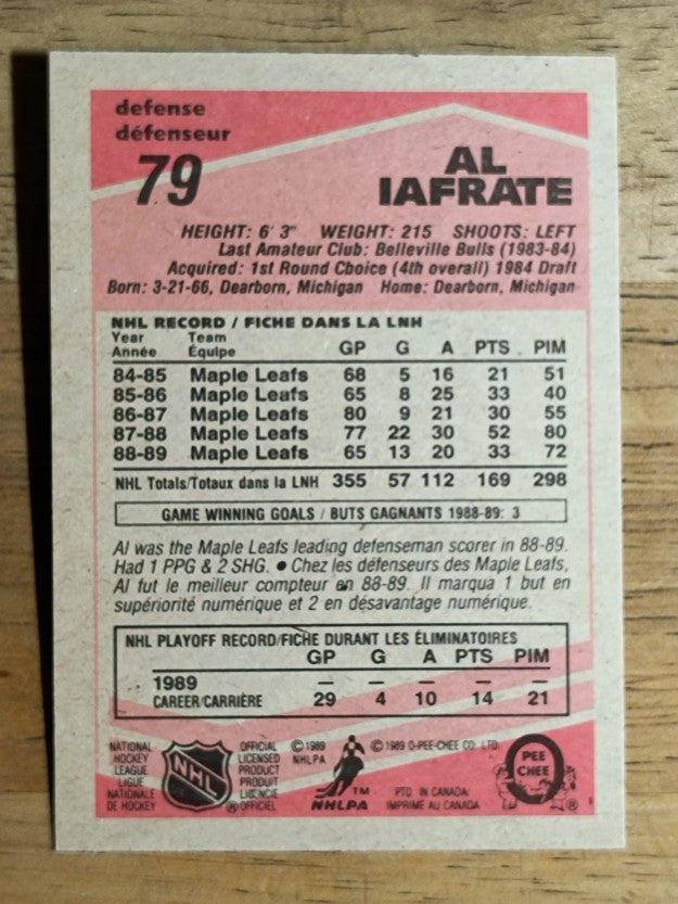1989-90 O-Pee-Chee #79 Al Iafrate