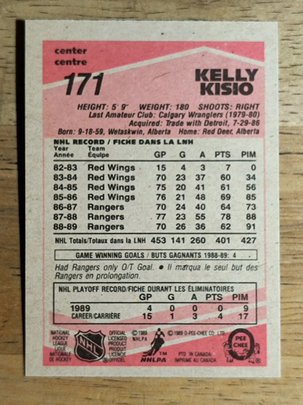 1989-90 O-Pee-Chee #171 Kelly Kisio
