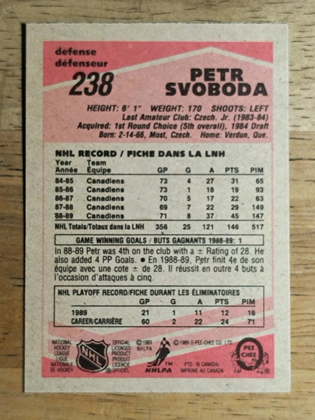 1989-90 O-Pee-Chee #238 Petr Svoboda
