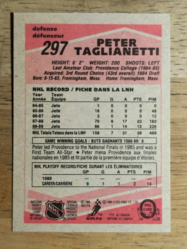 1989-90 O-Pee-Chee #297 Peter Taglianetti