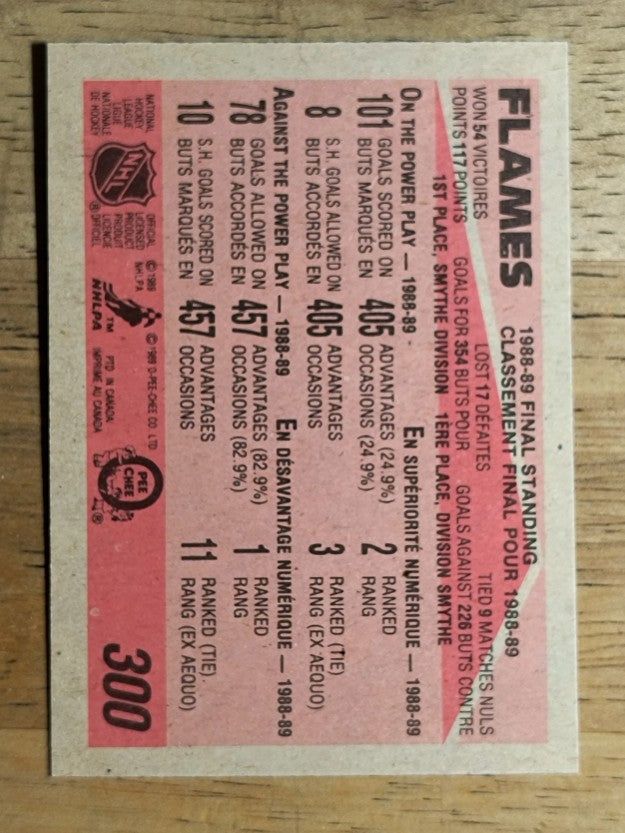 1989-90 O-Pee-Chee #300 Calgary Flames