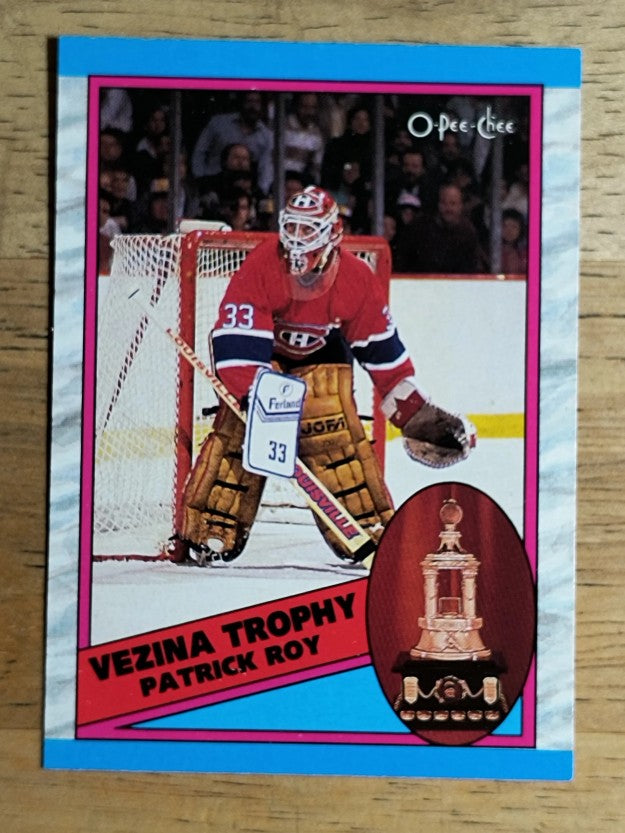 1989-90 O-Pee-Chee #322 Patrick Roy Vezina