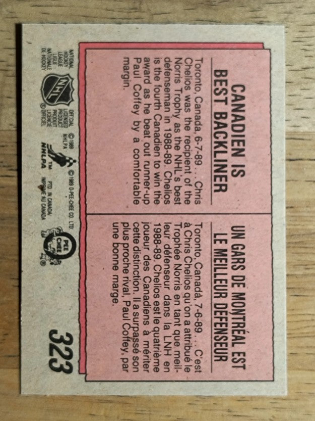 1989-90 O-Pee-Chee #323 Norris Trophy