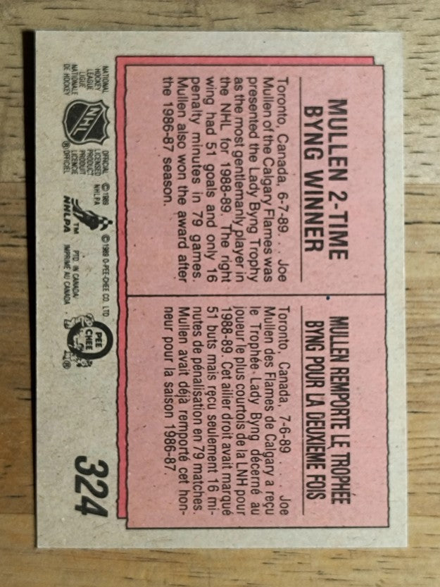 1989-90 O-Pee-Chee #324 Lady Byng Trophy