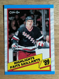 1989-90 O-Pee-Chee #326 Brian Leetch HL (NM)