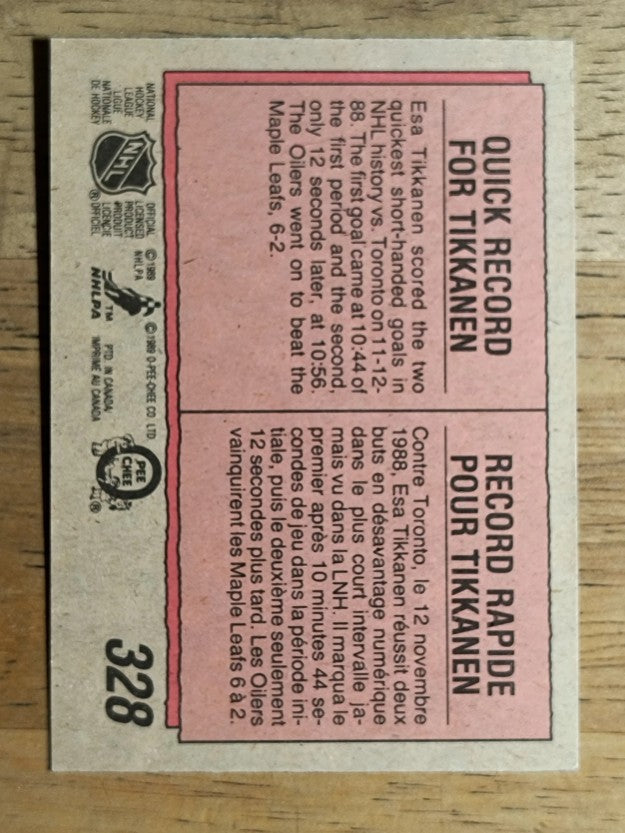 1989-90 O-Pee-Chee #328 1988-89 Highlight