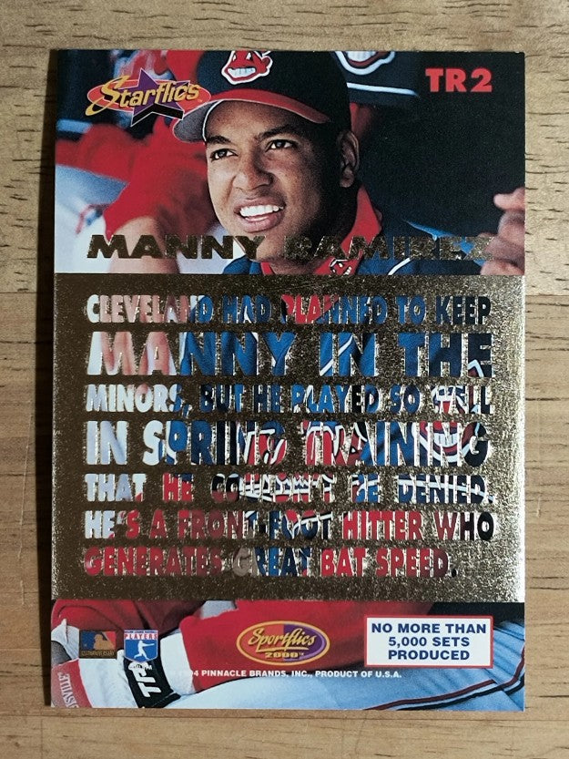 1994 Sportflics Rookie/Traded Rookie Starflics #TR2 Manny Ramirez