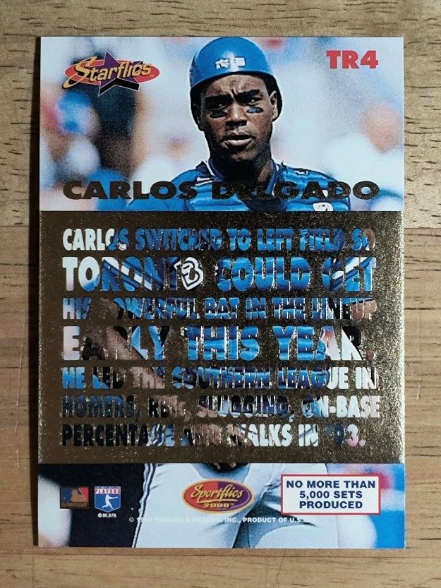 1994 Sportflics Rookie/Traded Rookie Starflics #TR4 Carlos Delgado
