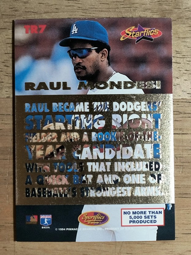 1994 Sportflics Rookie/Traded Rookie Starflics #TR7 Raul Mondesi