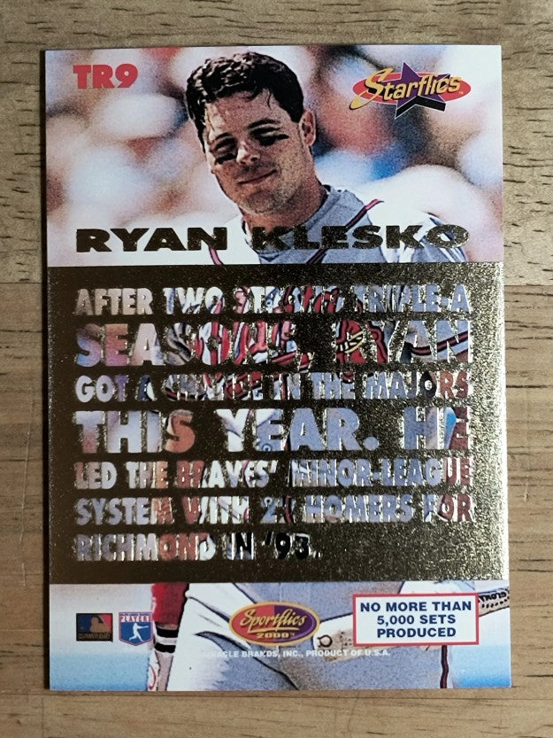 1994 Sportflics Rookie/Traded Rookie Starflics #TR9 Ryan Klesko