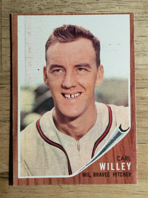 1962 Topps #174A Carl Willey w/o Cap (VG)