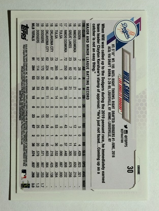 2021 Topps Chrome Refractors #30 Will Smith