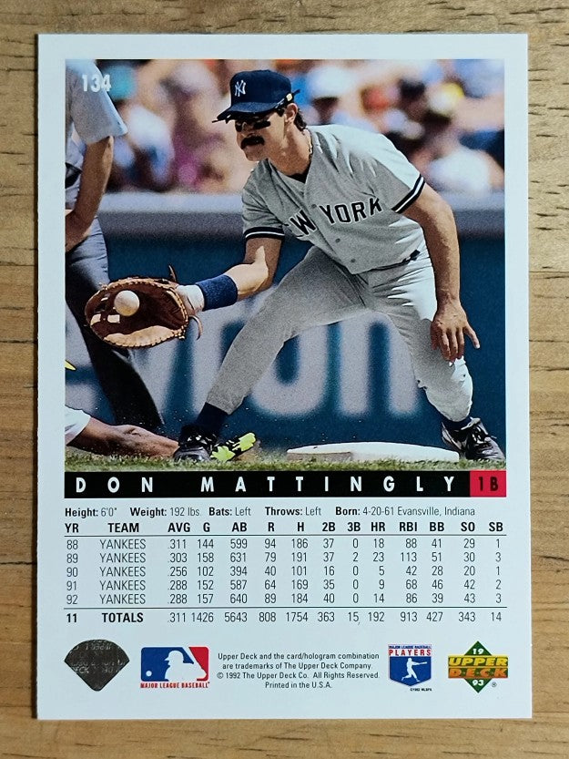 1993 Upper Deck #134 Don Mattingly