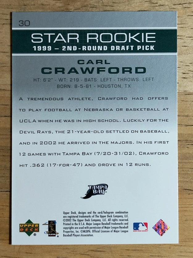 2003 Upper Deck #30 Carl Crawford SR
