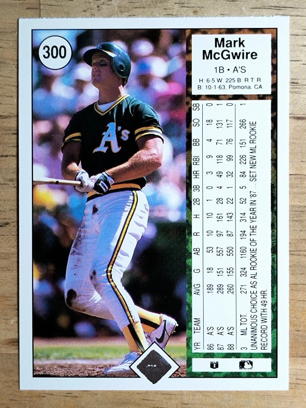 1989 Upper Deck #300 Mark McGwire