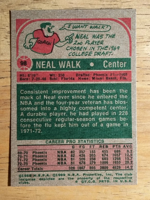 1973-74 Topps #98 Neal Walk (EXMT)