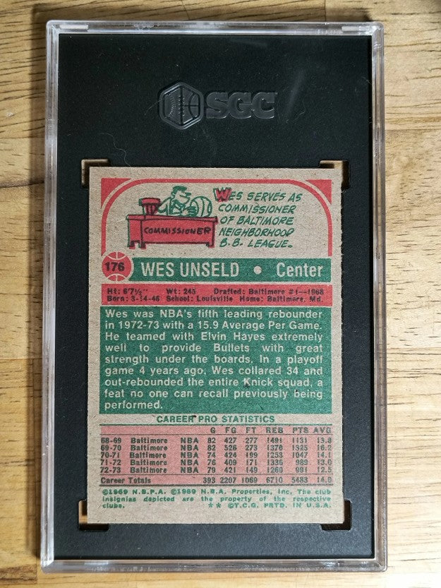 1973-74 Topps #176 Wes Unseld (SGC 8 NM+)
