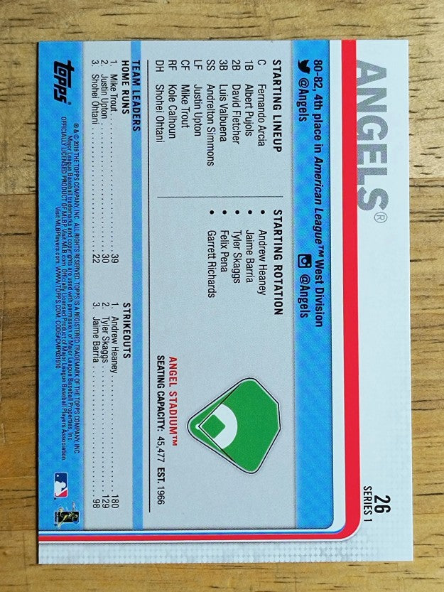 2019 Topps #26 Angel Stadium