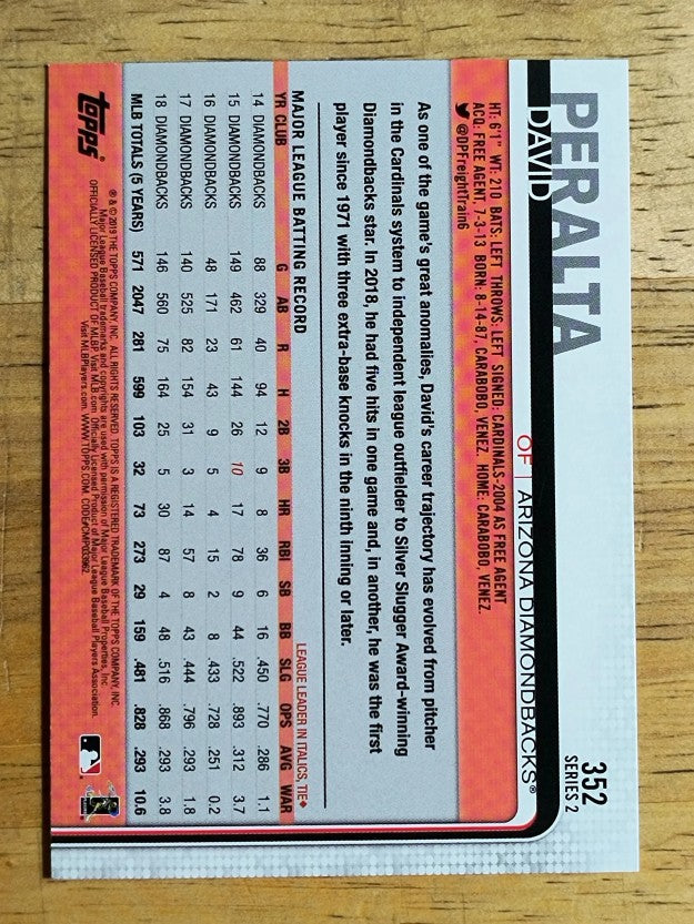 2019 Topps #352 David Peralta