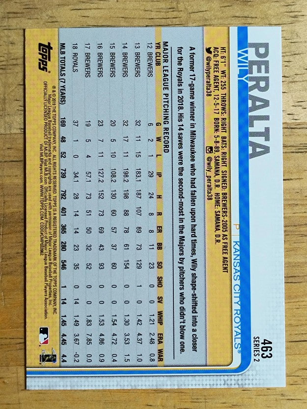 2019 Topps #463 Wily Peralta