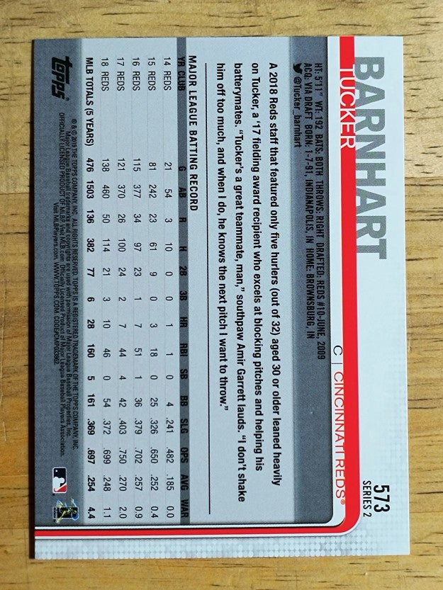 2019 Topps #573 Tucker Barnhart