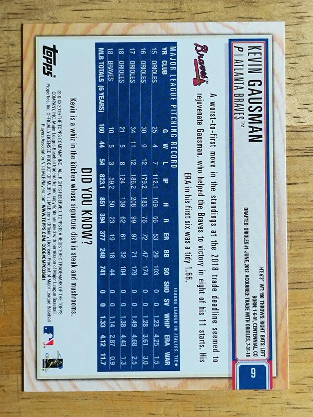 2019 Topps Big League #6A Kevin Gausman