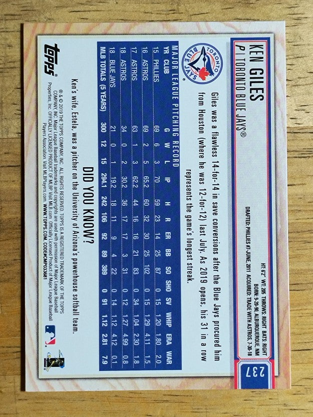 2019 Topps Big League #237 Ken Giles
