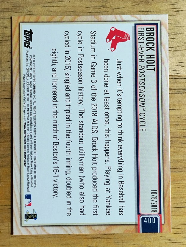 2019 Topps Big League #400 Brock Holt