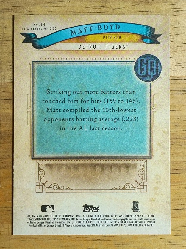 2019 Topps Gypsy Queen #24 Matt Boyd