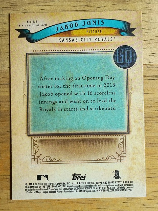 2019 Topps Gypsy Queen #52 Jakob Junis