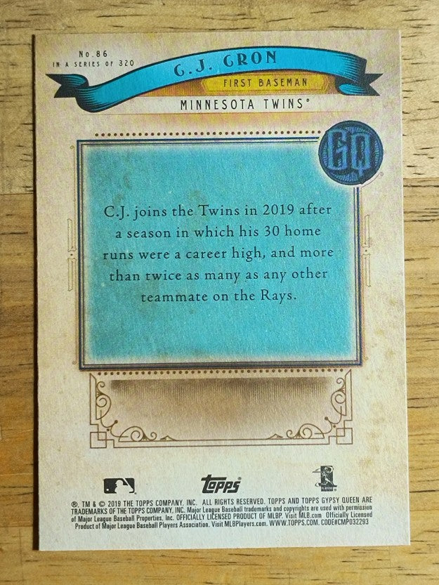 2019 Topps Gypsy Queen #86 C.J. Cron
