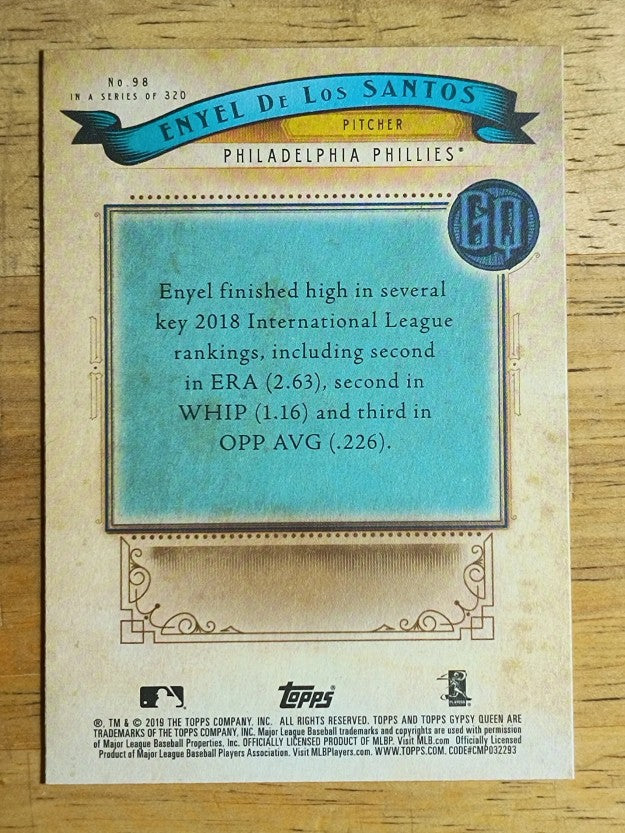 2019 Topps Gypsy Queen #98 Enyel De Los Santos