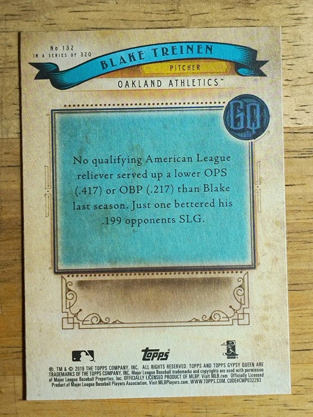 2019 Topps Gypsy Queen #132 Blake Treinen
