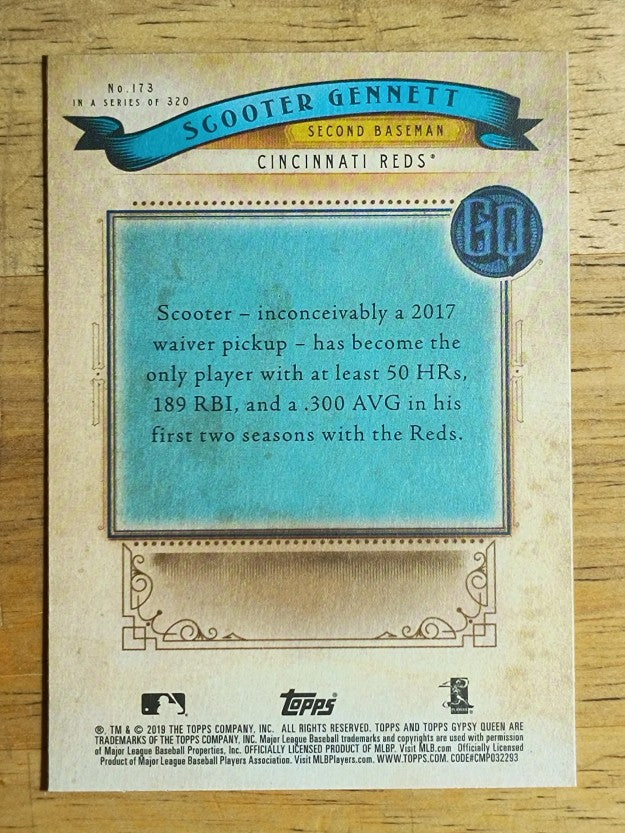 2019 Topps Gypsy Queen #173 Scooter Gennett