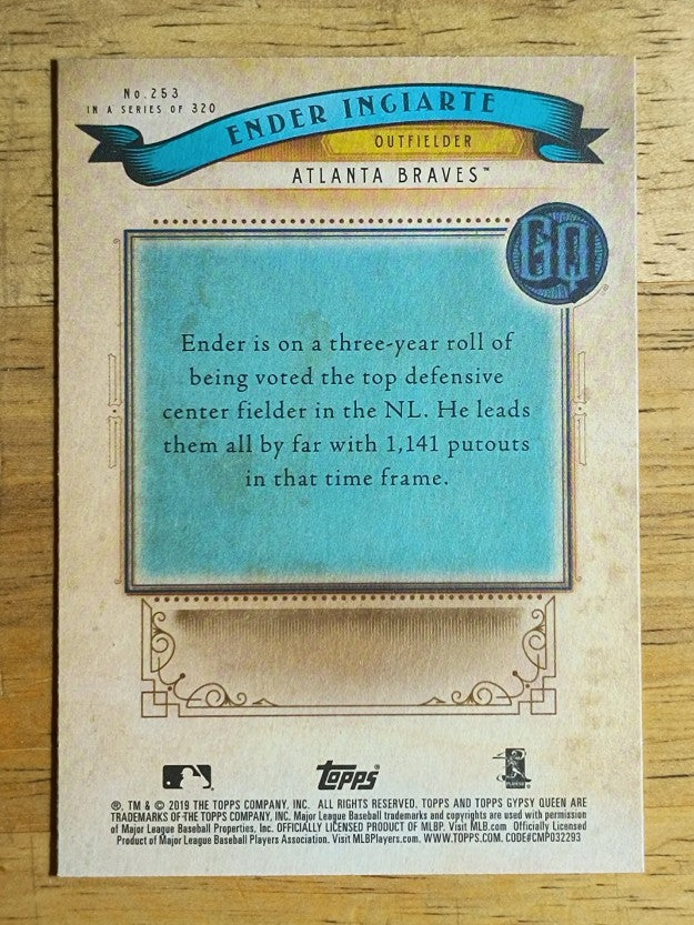 2019 Topps Gypsy Queen #253 Ender Inciarte