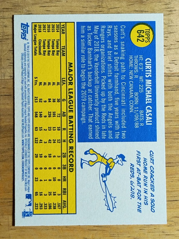 2019 Topps Heritage #642 Curt Casali