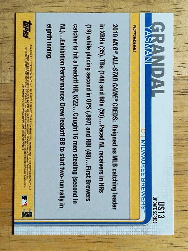 2019 Topps Update #US13 Yasmani Grandal AS