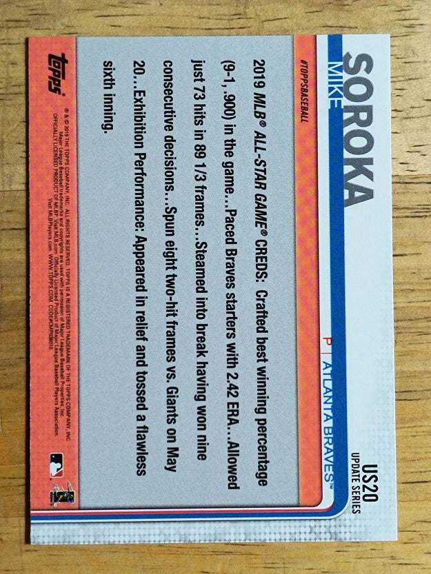 2019 Topps Update #US20 Mike Soroka AS