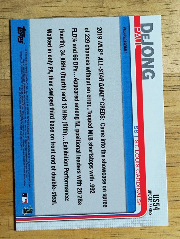 2019 Topps Update #US54 Paul DeJong AS