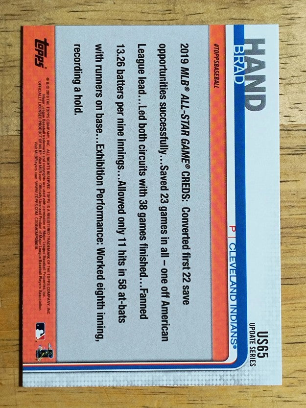 2019 Topps Update #US65 Brad Hand AS