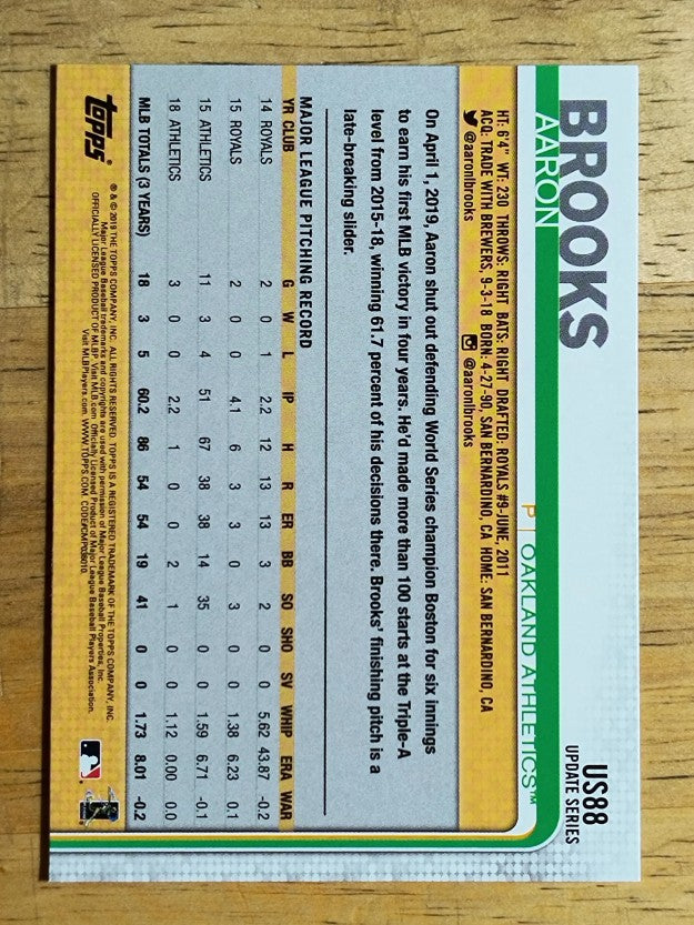 2019 Topps Update #US88 Aaron Brooks RC