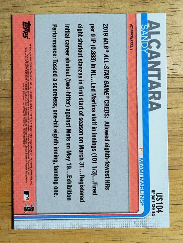 2019 Topps Update #US104 Sandy Alcantara AS