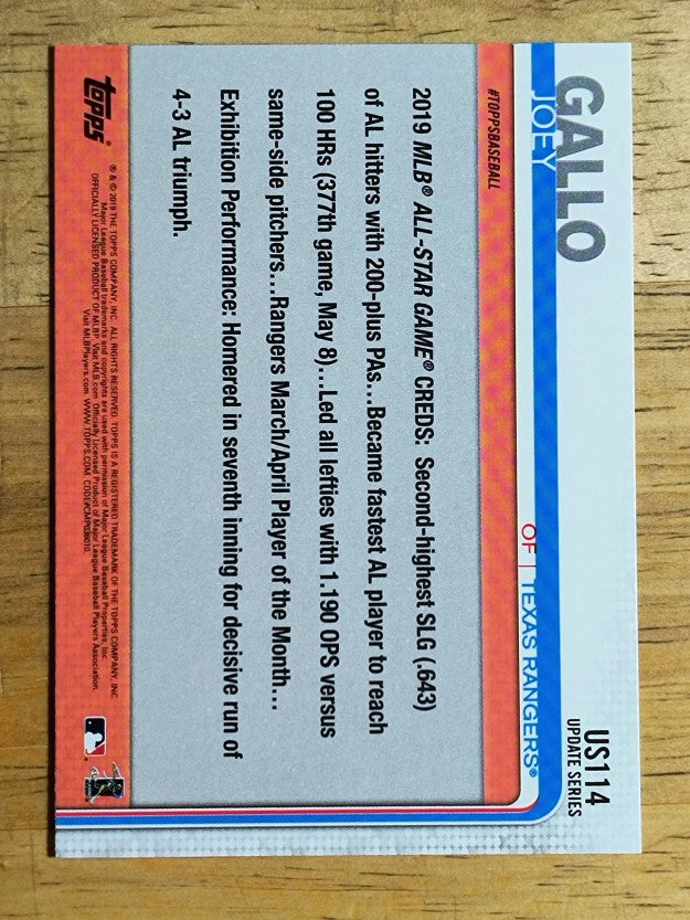 2019 Topps Update #US114 Joey Gallo AS