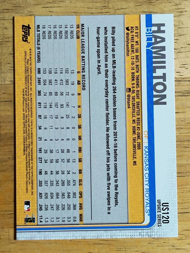 2019 Topps Update #US120 Billy Hamilton