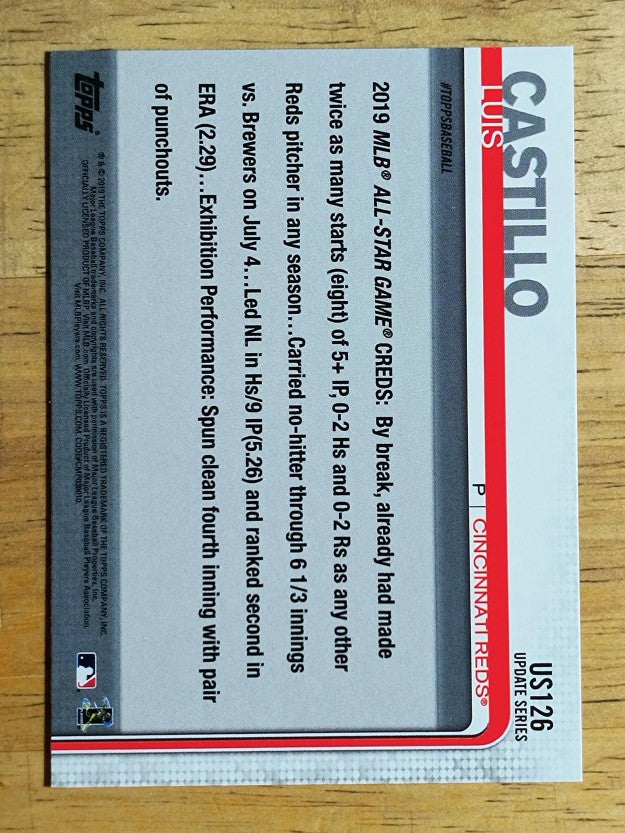 2019 Topps Update #US126 Luis Castillo AS