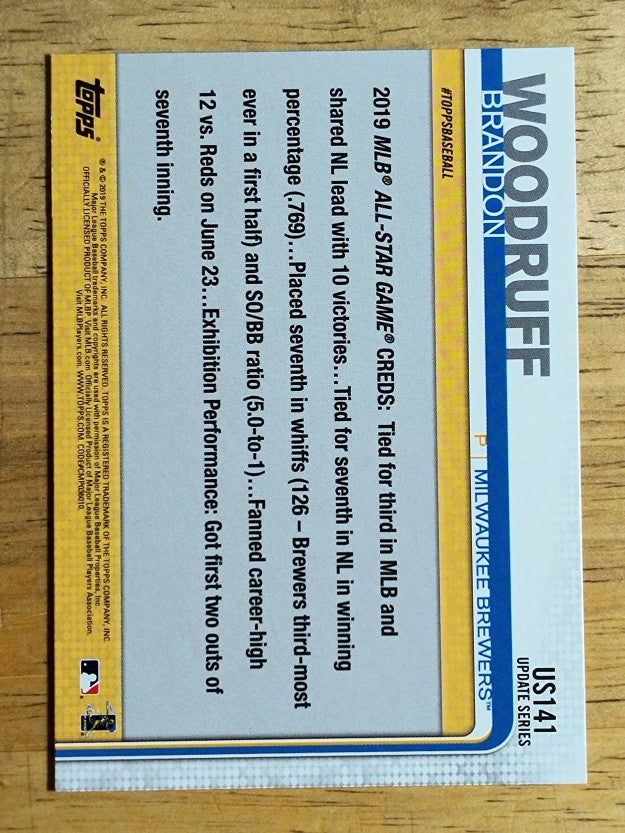 2019 Topps Update #US141 Brandon Woodruff AS